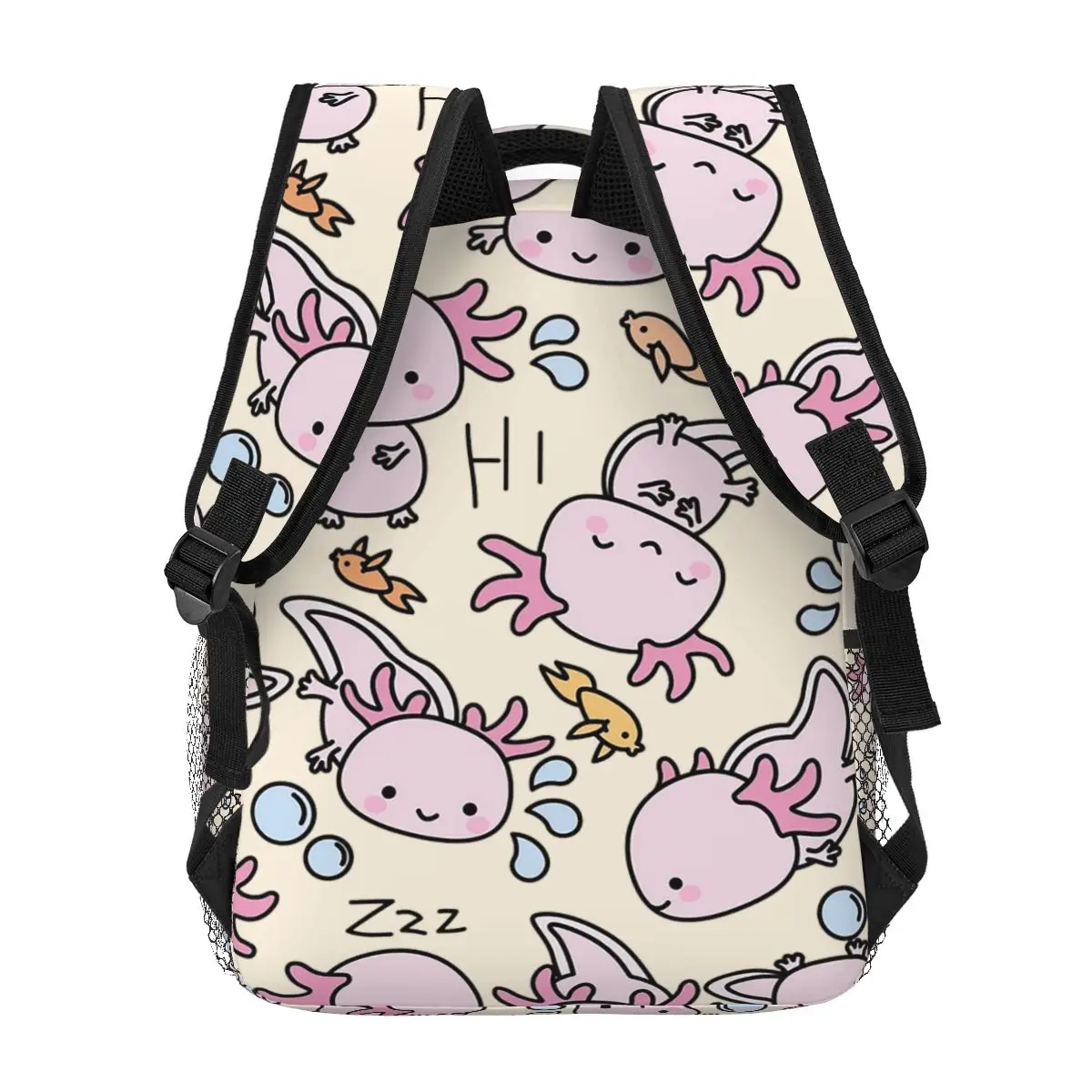 Swimmy Axolotls plecaki chłopcy dziewczęta Bookbag studenci torby szkolne Cartoon plecak dla dzieci torba na ramię o dużej pojemności