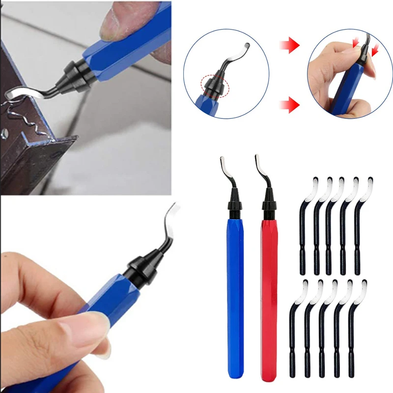 Инструмент для снятия заусенцев RB1000 с 10 лезвиями BS1010 HSS - Инструмент для снятия заусенцев для металла, алюминия, меди, пластиковых труб, 3D-печать и латунь Инструмент для снятия заусенцев RB1000 с 10 лезвиями BS1010 HSS - Инструмент для снятия заусенцев для металла, алюминия, меди, пластиковых труб, 3D-печать и латунь