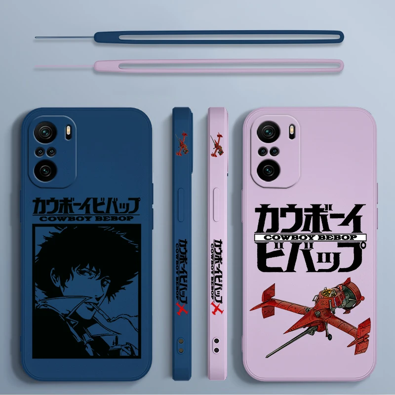 Cowboy Bebop Anime For Xiaomi Redmi Note 13 12 12Pro 11 11S 11T 10S 10 Pro Plus 5G Liquid Left Rope Phone Case