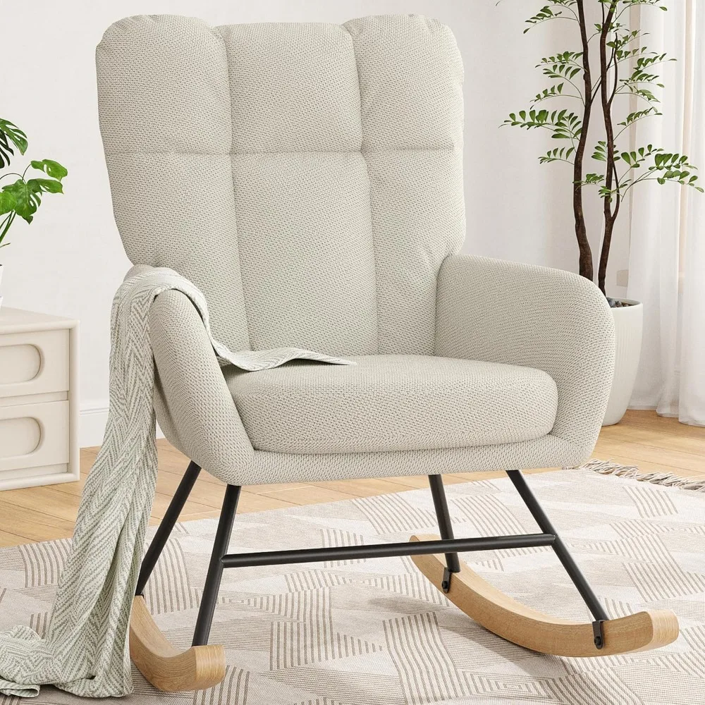 

Rocking Chair Nursery, Teddy Baby Nursery Rocking Chairs, Modern Nursing Chair for Breastfeeding, Nursery Rocker for Small Space