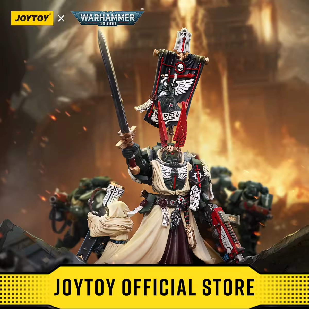 JOYTOY Warhammer 40k 1/18 Action Figures Dark Angels Supreme Grand Master Azrael