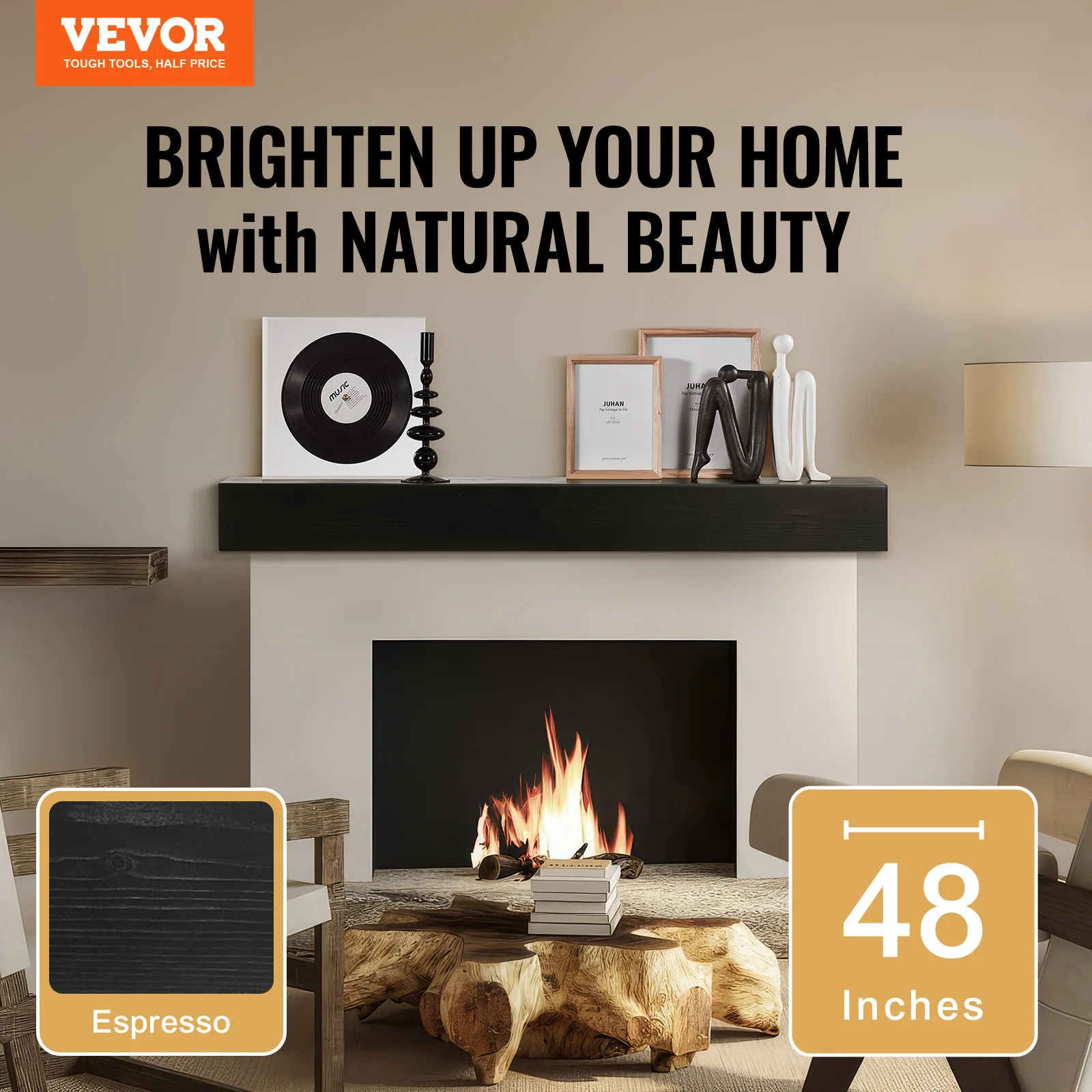 VEVOR Fireplace Mantel 48