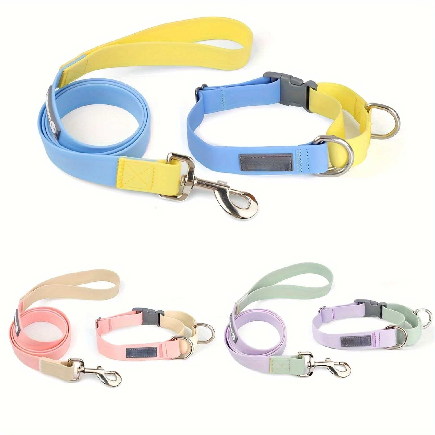 1pc PVC Pet Comfortable Soft Collar, Adjustable Dog Collar With Lesh Set Pet Accessories