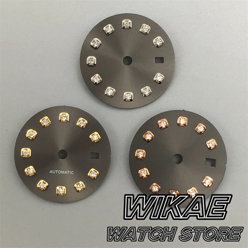 NH05 20.5mm  Sunburst White Mother Pearl  Watch Dial Black Green Blue Brown Gray Fit 26mm NH05 Movement Watch Replacement Parts