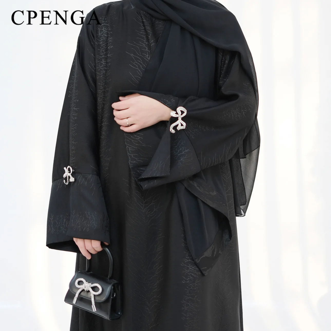 

Two Piece Ranadan Arabic Women Muslim Modest Dress Eid Luxury Dubai Hijab Abaya Islam Party Outfit Fashion Turkey Jacquard Gown