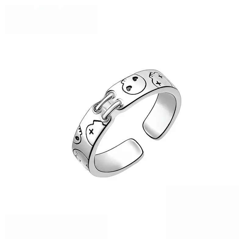 Kawaii سانريو Y2K كورومي خاتم لوليتا زوجين خاتم للرجال والنساء لطيف وممتع متعدد الاستخدامات صغير وفريد من نوعه هدية الكريسماس