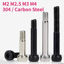 M2 M2.5 M3 M4 304 / 12.9 Grade Nickel Plated / Black Half Threaded Cup Head Hex Hexagon Socket Screws Shoulder Screw Bolts