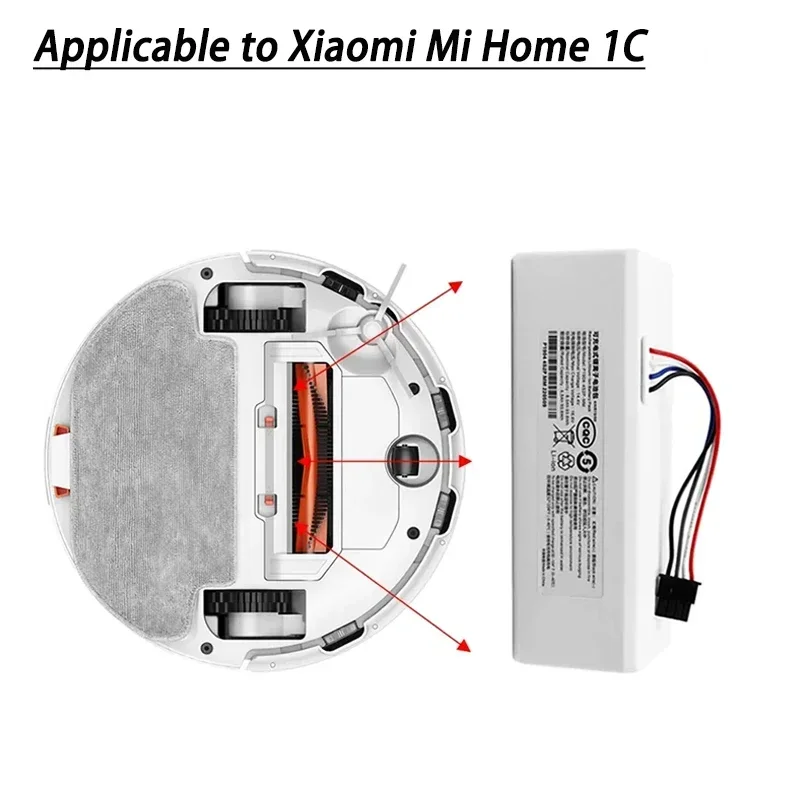 

P1904-4S2P MM Vacuum Cleaner 1C 14.4V 5200mAH Sweeping Mopping Robot Battery For Xiaomi