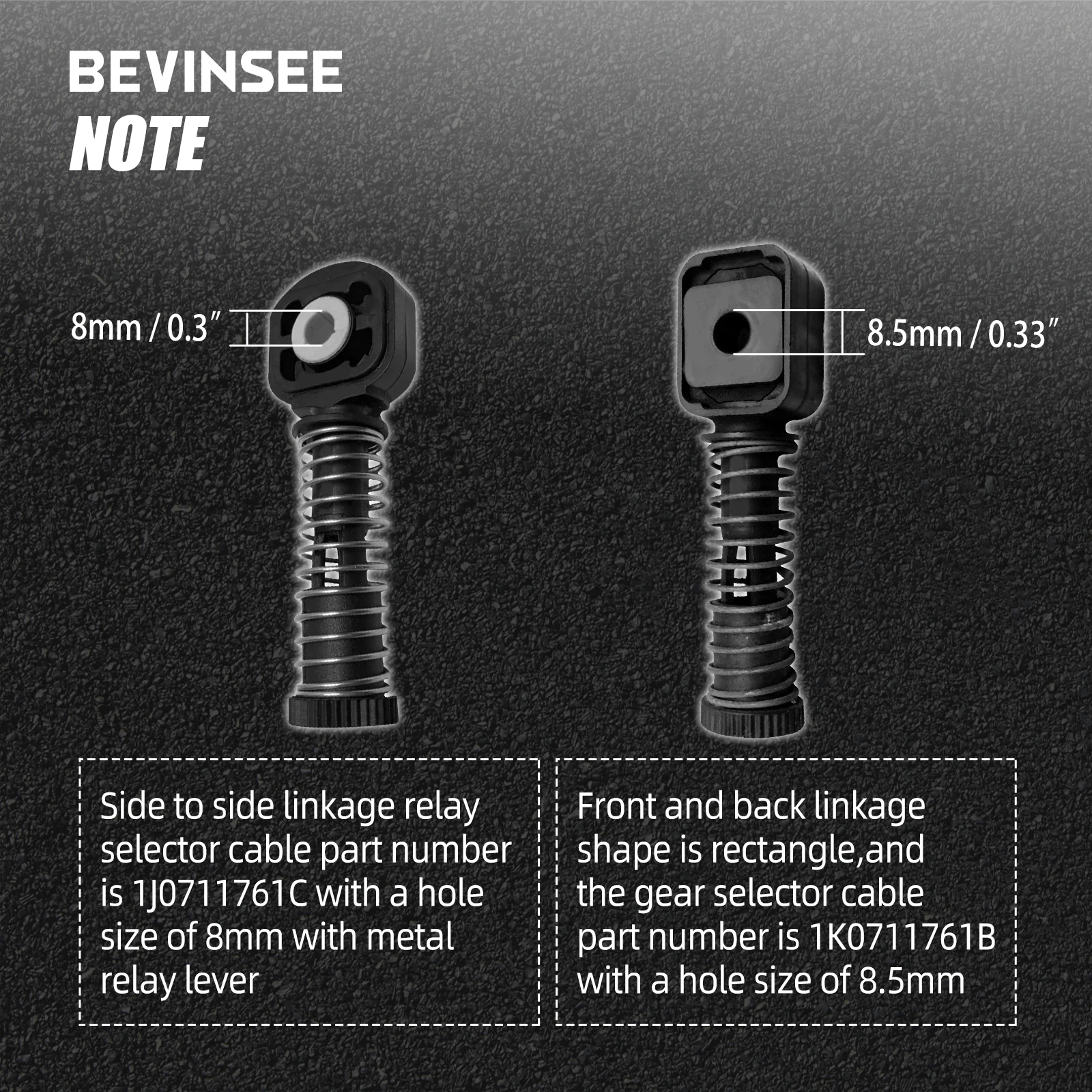 BEVINSEE Solid Shifter Bushing Kit for MQ350 6 Speed Manual Gearbox for VW for Golf 5 for Audi A3 for 1K0711761B and 1J0711761C