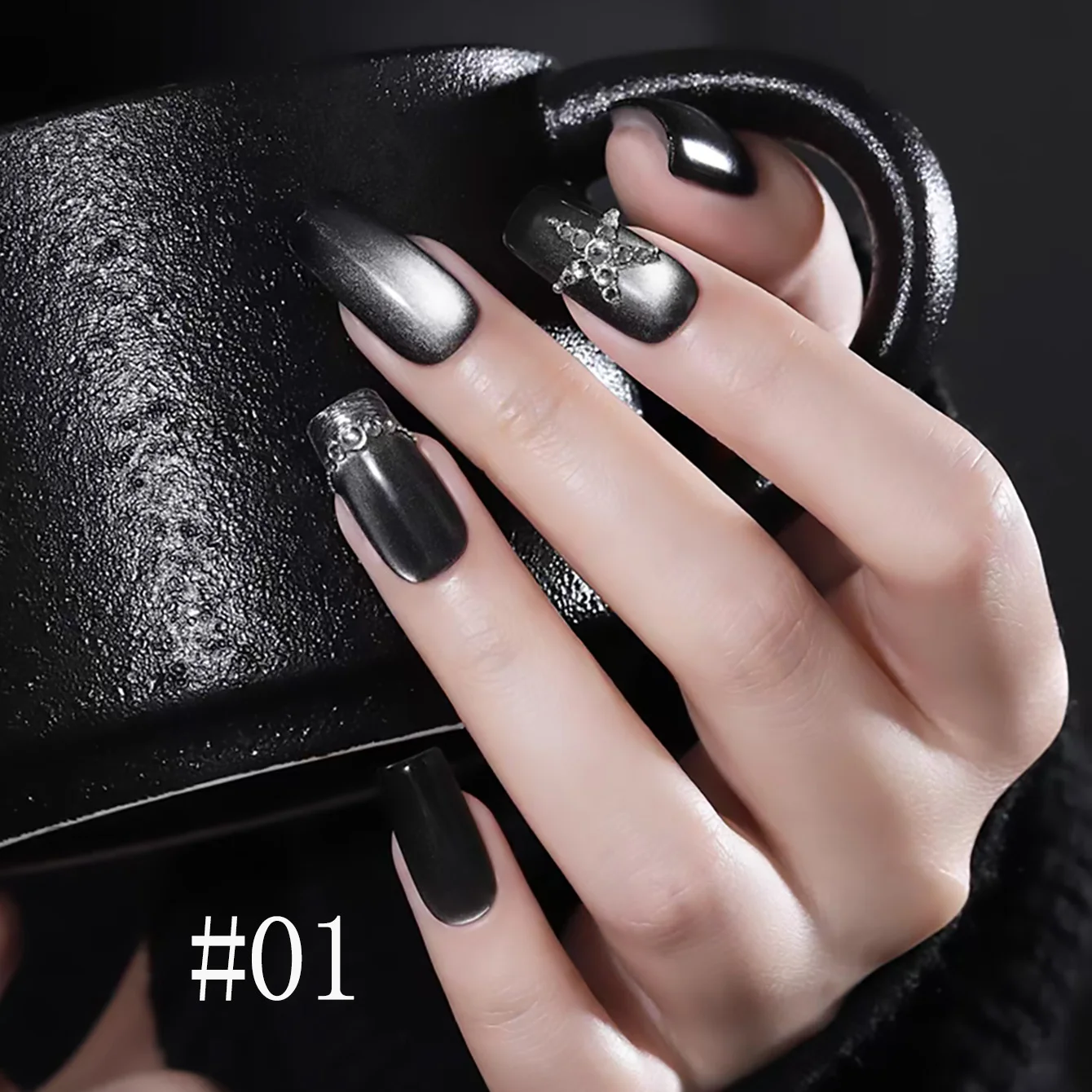 1 قطعة TC عيد الميلاد الأظافر شعبية فلاش الكرز أسود أحمر كريستال مجوهرات الزجاج الخرز القط العين هلام طلاء الأظافر متجر الأظافر خاص