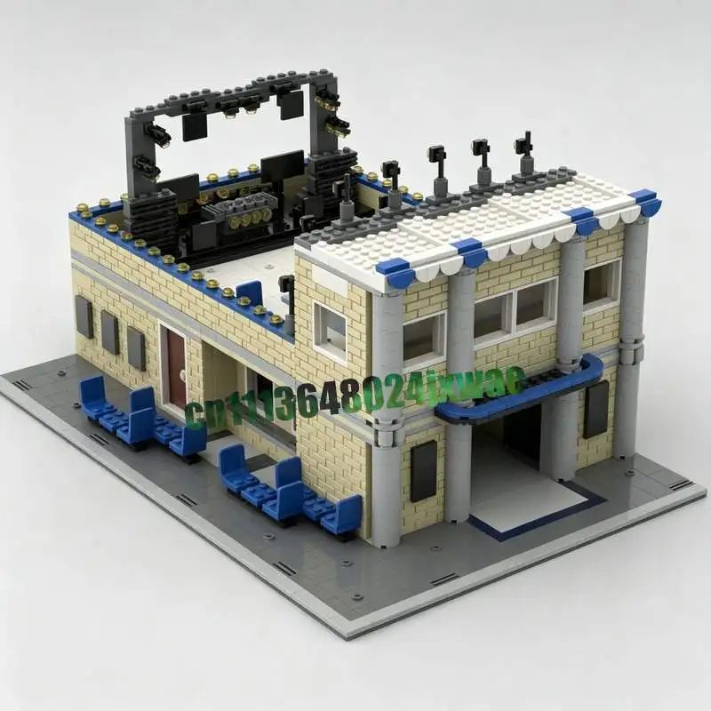 2263PCS Open Air Dance Club MOC Custom Street View Building Blocks Modular Architecture Assembly Puzzle Toy Gift Display Bricks