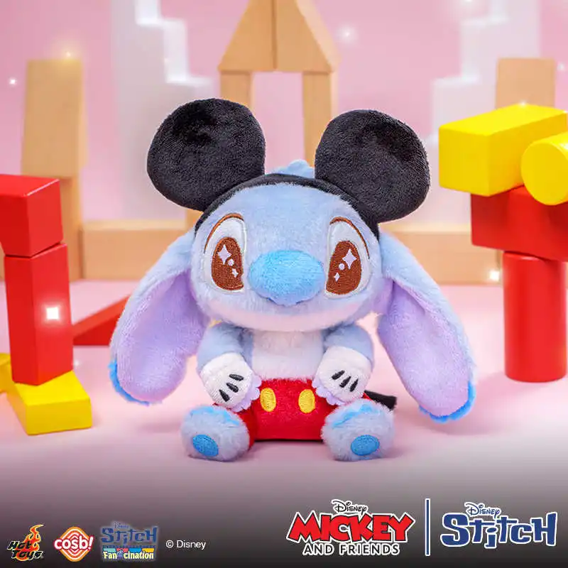 

Hottoys Stitch Disney Mickey And Friends Blind Box Series Cosbi Plush Keychain Collectible Toy Trendy Surprise Gift For Fans