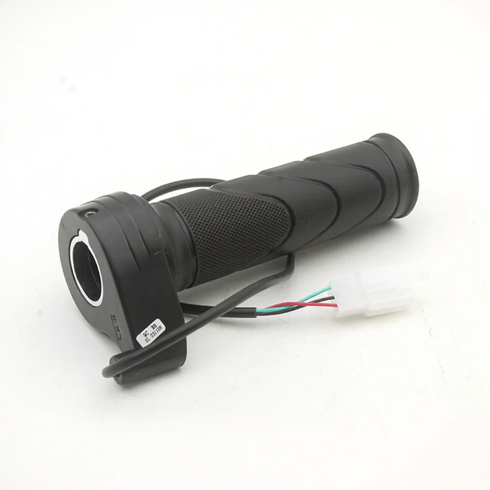 

Electric Bike Throttle Grip Set 22.2mm Black for Scooter and E-Vehicle Use 3-Pin Direct Connect Alloy 6061 ABS Design