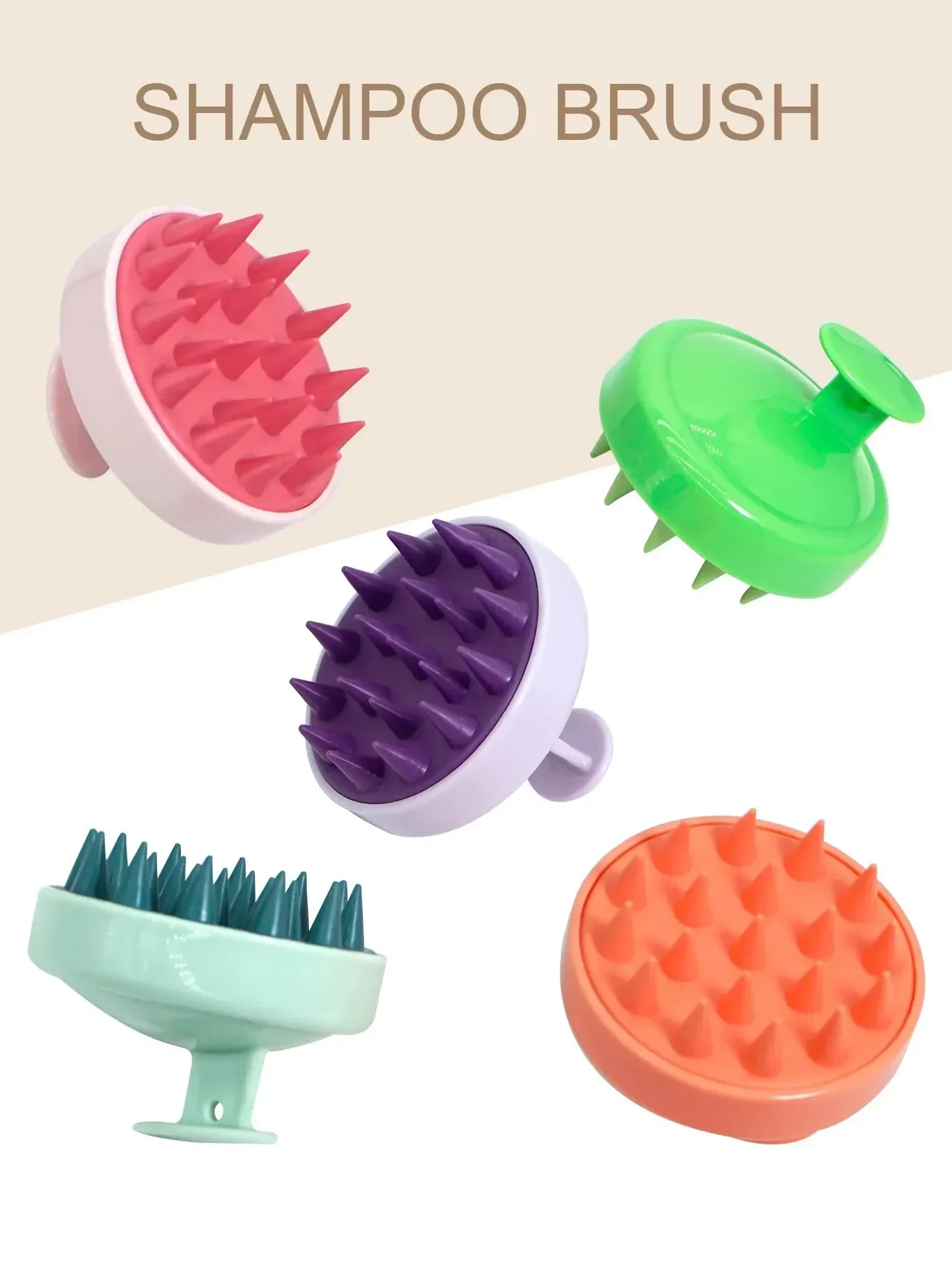 

Silicone Shampoo Scalp Hair Massager Body Scalp Massage Brush Scalp Massage Comb Magic Handle Brush Spa Massage