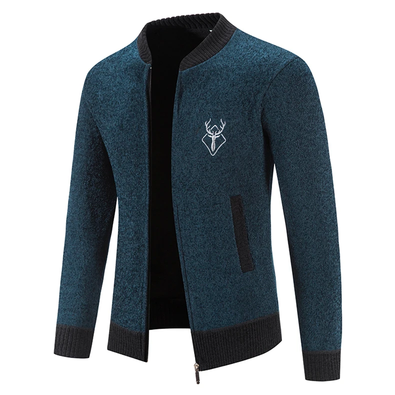 Herbst Winter Neue Stricken Pullover Jacken männer Koreanische Baseball Jumper Kalten Bluse Streetwear Y2K Sweatshirts Männlichen Graben Mantel – Detail 11