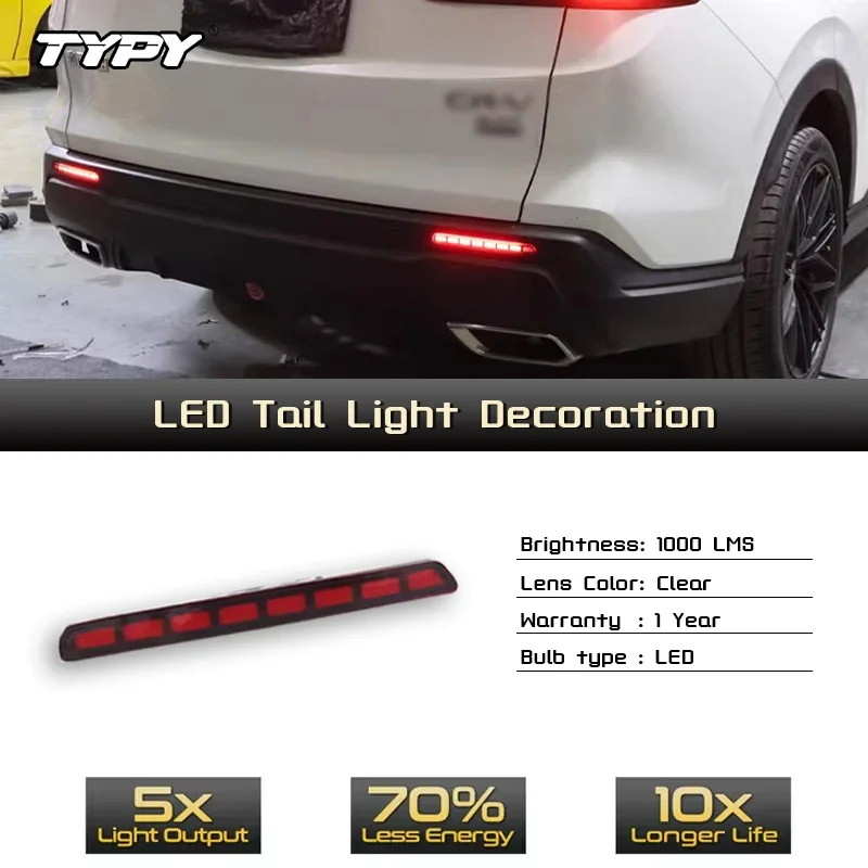 

TYPY Car Rear Bumper Light Assembly For Honda CR-V CRV 2023 2024 High Brightness LED Brake Tail Lamp Turn Signal Lamp