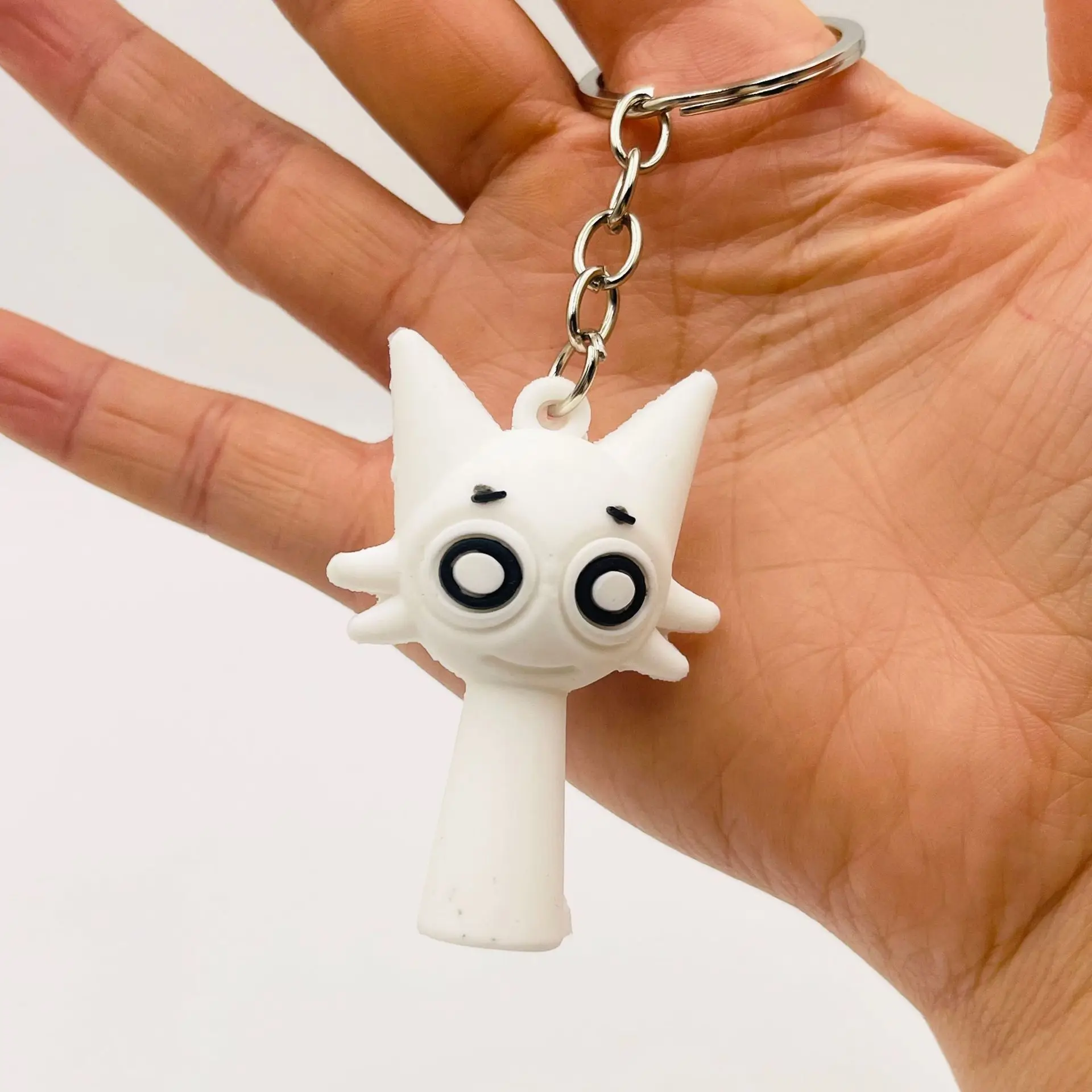 LLavero de dibujos animados Sprunki, figura de Sprunki Oren Raddy, llavero gris para niña y niño, llavero colgante, joyería, regalos para seguidores