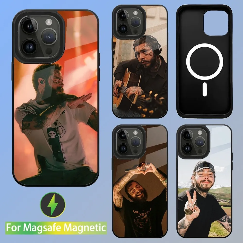 

Singer P-Post M-MaloneS Phone Case For iPhone 15,14,13,12,11,Plus,Pro,Max Mini Magsafe Magnetic Wireless Charging