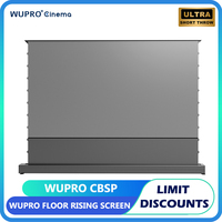 Wupro New Electric Floor Rising Screen Anti-Light CBSP High Contrast 92-120 Inch  ALR  Projection Screen For UST Laser Projector