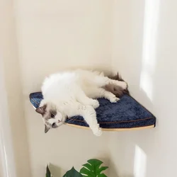 Arbol rascador para pared con estantes y hamaca para gatos