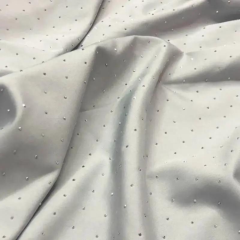 Clothing Fabrics High-grade Ironing Diamond Impermeable Microelastic Fabrics Glossy Decorative Fabrics Stage Wedding Design
