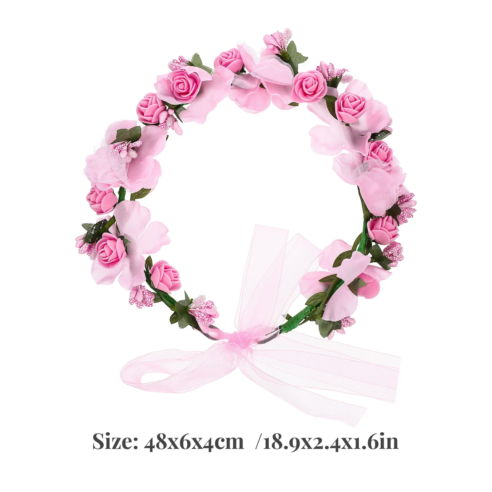 

Wedding Floral Crown Bridal Hairband Artificial Rose Headband Lightweight Hair Accessory for Wedding Party Flower Crowns