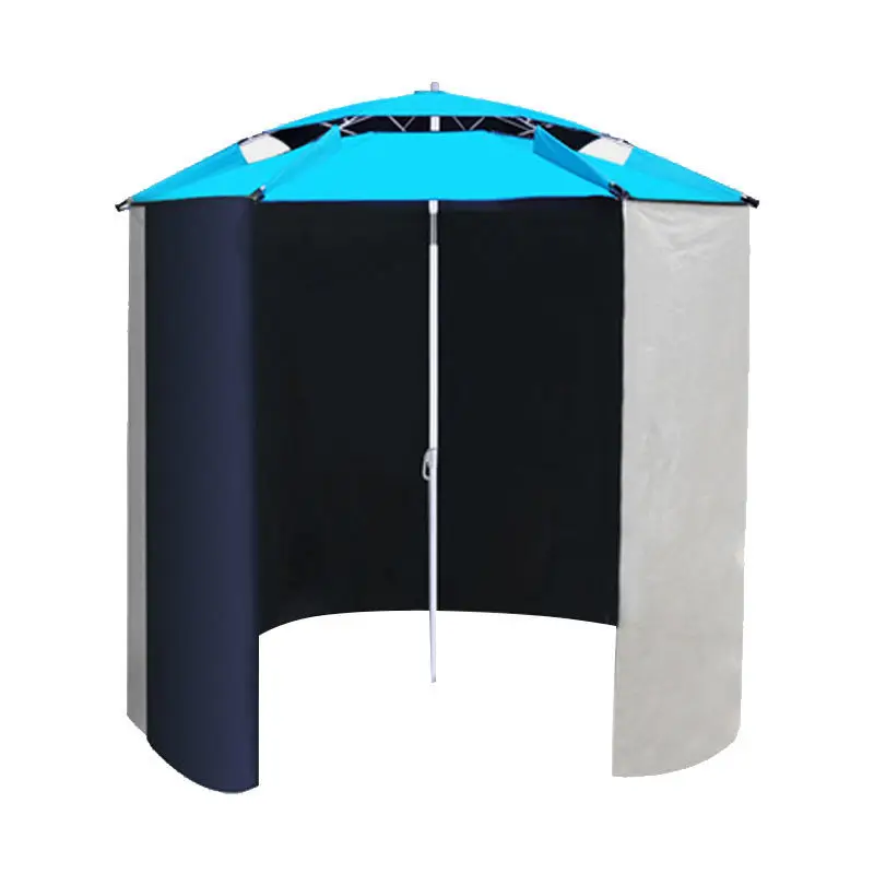 

Outdoor Sunshade Tent Umbrella Sun Protection Waterproof Portable Vented Fishing Umbrella With Assemblable Fence Cloth Shelter