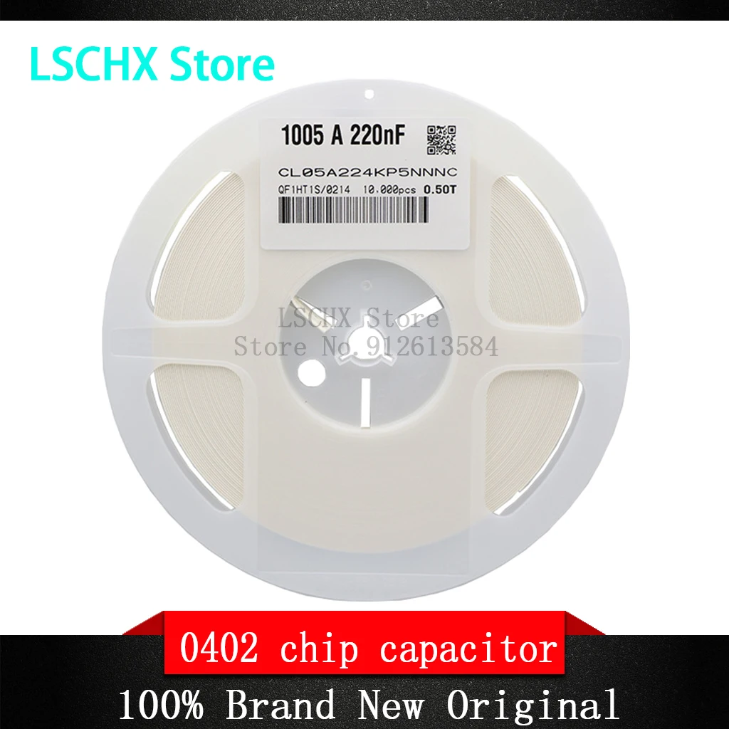 10000pcs 0402 50V SMD Thick Film hjxrhgal Chip Multilayer Ceramic Capacitor 0.5pF-47uF 10NF 100NF 1UF 2.2UF 4.7UF 10UF 1PF 6PF