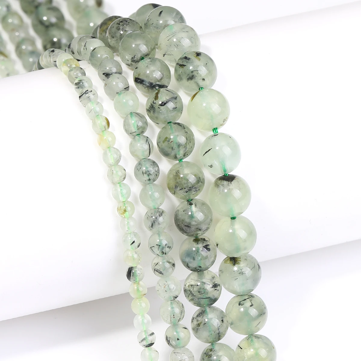 

Natural Green Prehnite Round Loose Beads 4/6/8/10MM For Jewelry DIY Making Necklace Bracelet Women Gifts Manufacturer Wholesale