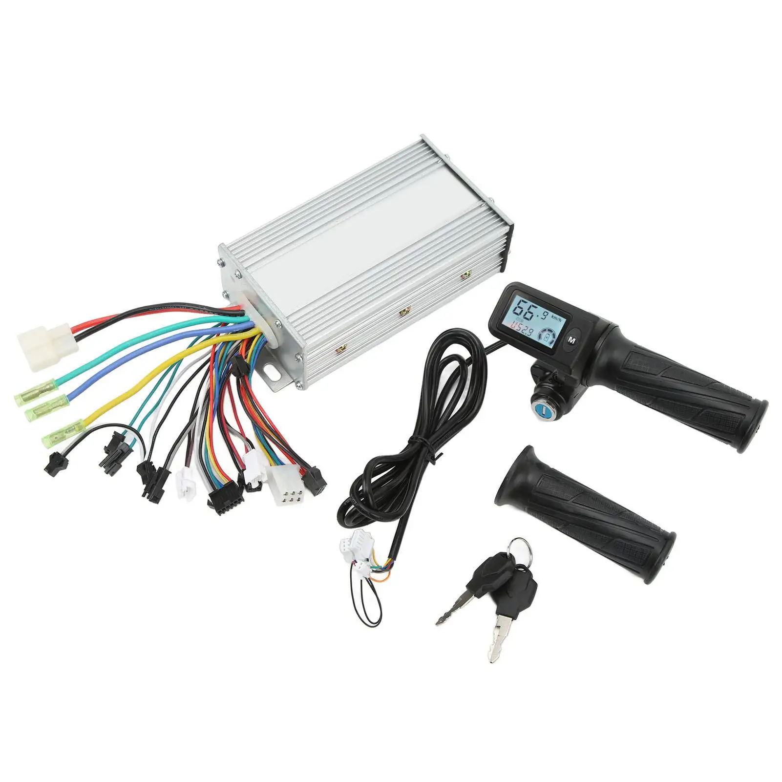 500W Brushless Motor Controller Kit for Scooters - Keyed Panel Replacement with Grooved Housing