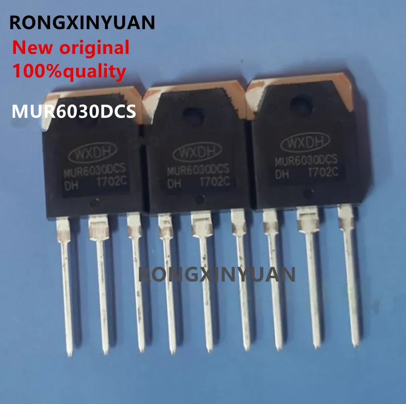 

10 шт. новый оригинальный MUR6030, MUR6030D, MUR6030DCS TO-247, 60A, 300 В выпрямительная трубка с быстрым восстановлением