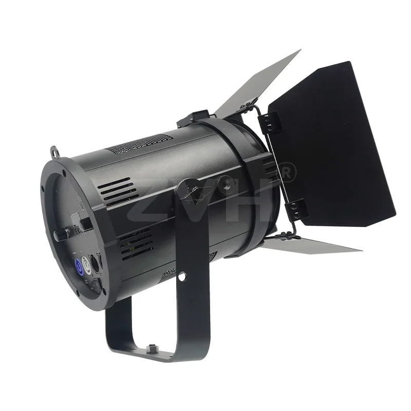 Profesional 2IN1 hangat & dingin putih Fresnel Spotlight 25-65 derajat sudut sinar dapat disesuaikan 2700K - 6000K Bicolor Adj CCT lampu panggung