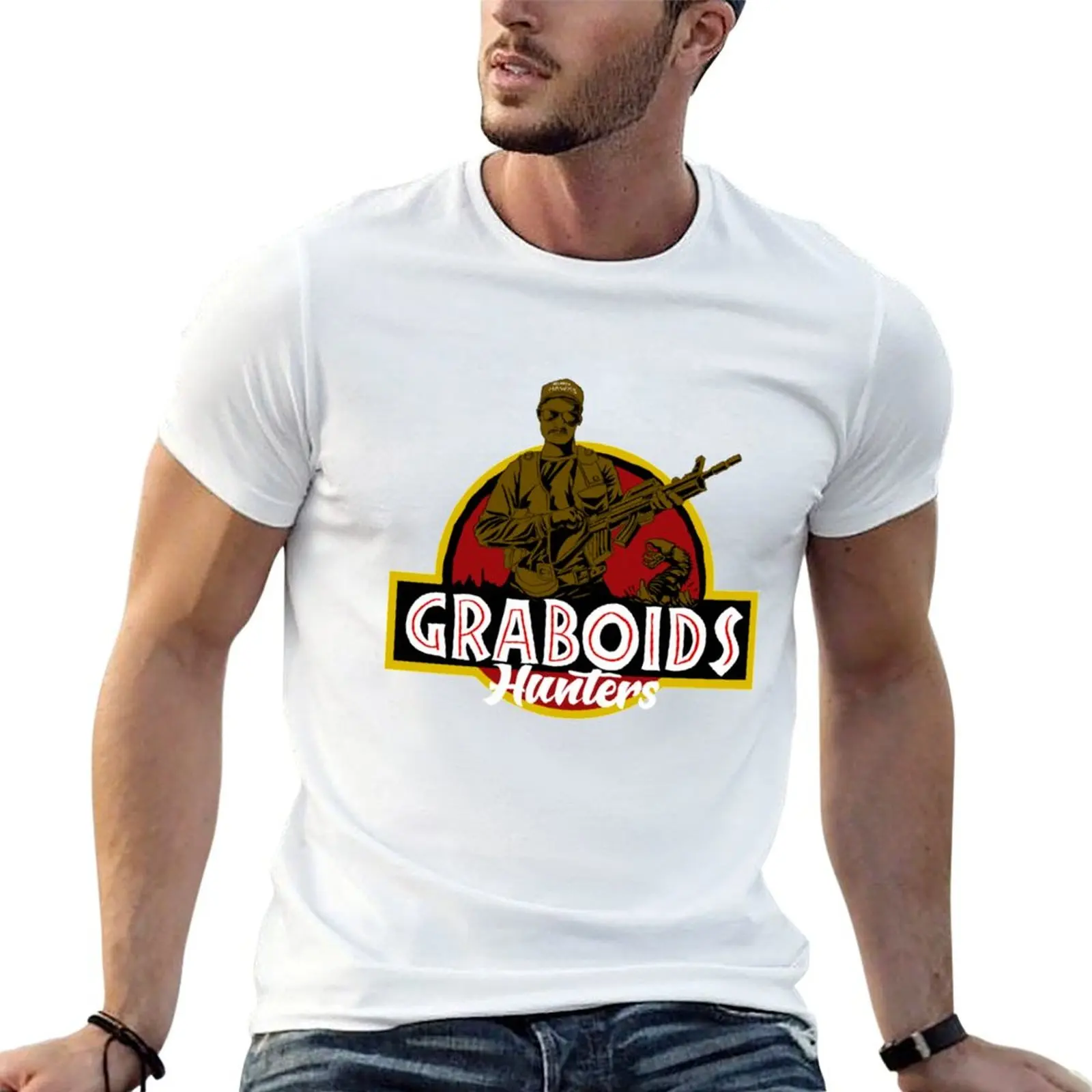 Tremors Graboids Hunters T-Shirt korean fashion blacks vintage t shirt men
