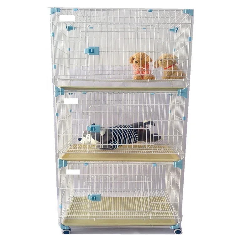 

y Small Animal Cage Low Carbon Steel and Plastic Easy Cleaning Assembly Indoor/Outdoor Use for Dogs Cats Rabbits or Cats