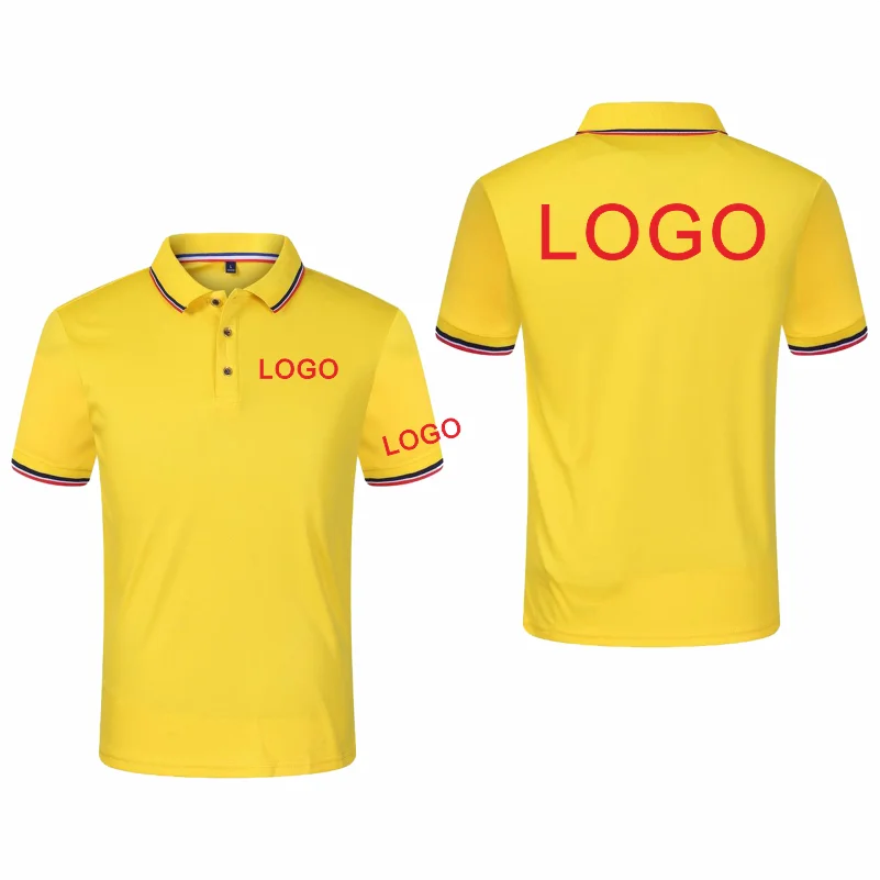 Custom Logo Short-Sleeved Quick-Drying Polo Embroidery Team Print Photo DIY Clothing Business Uniforms Comfort Ventilate