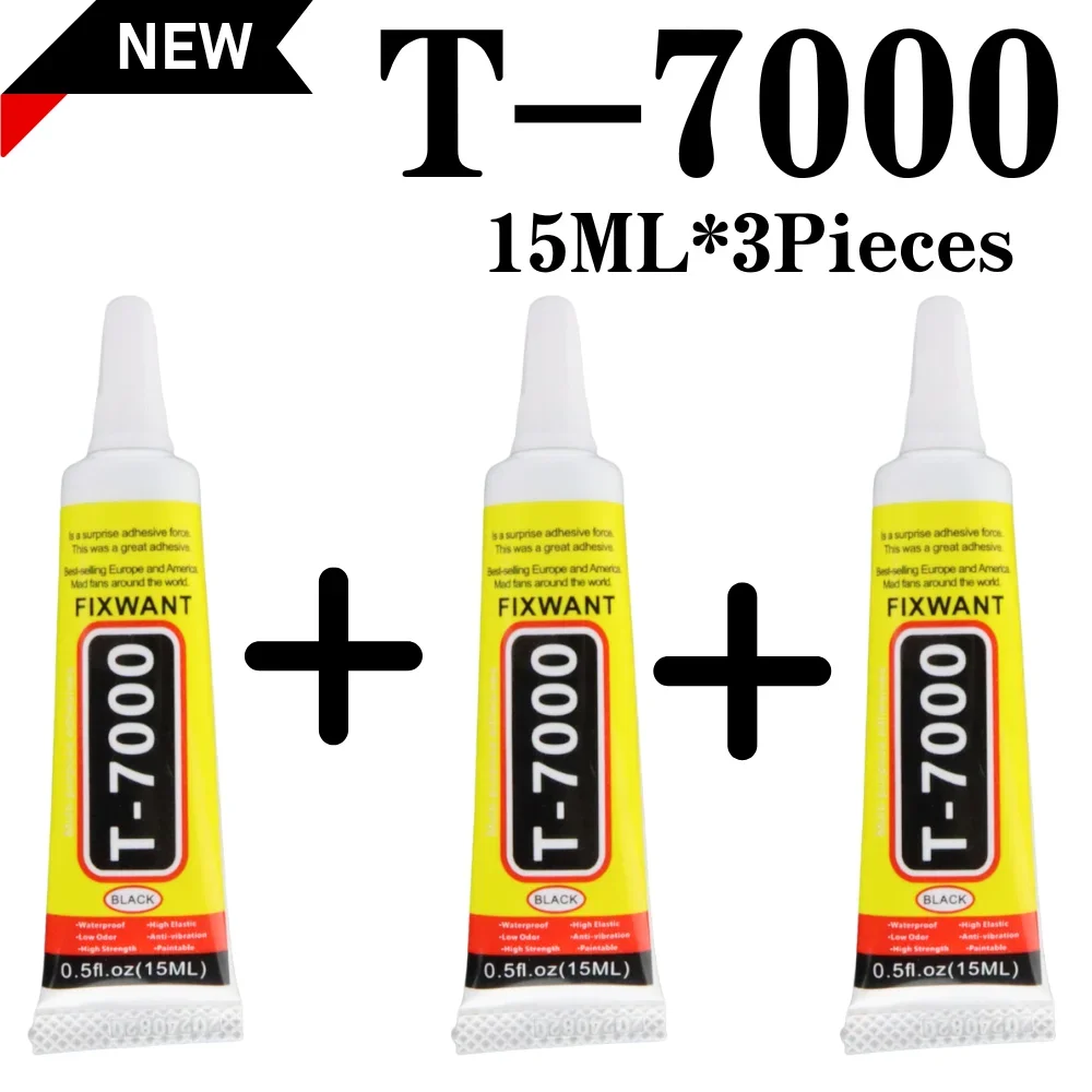 Heldere B-7000 & zwarte T-7000 lijm 15 ml/50 ml/110 ml, sieraden ambacht, waterdichte sneldrogende harslijm telefoonscherm reparatielijm