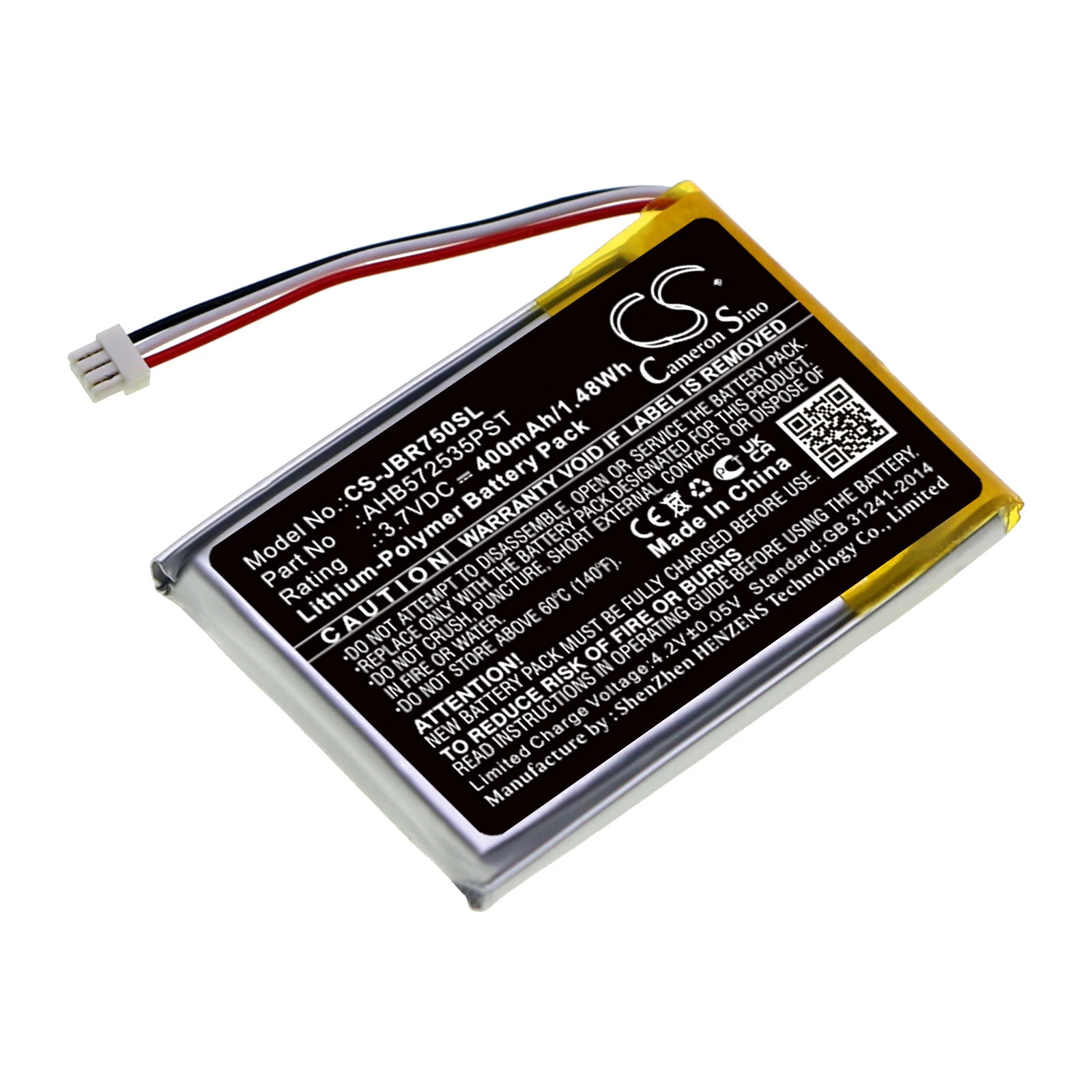 Replacement Battery for Jabra  Evolve 75 AHB572535PST 3.7V/mA