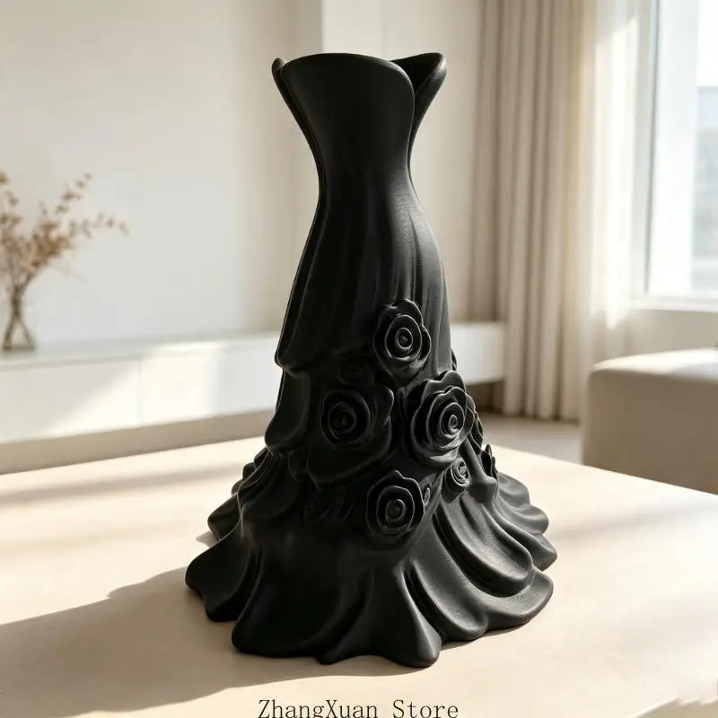 Dekorative Gothic-Brautkleid-Vasen für Trockenblumen und Halloween-Party-Styling 3XUF – Detail 8
