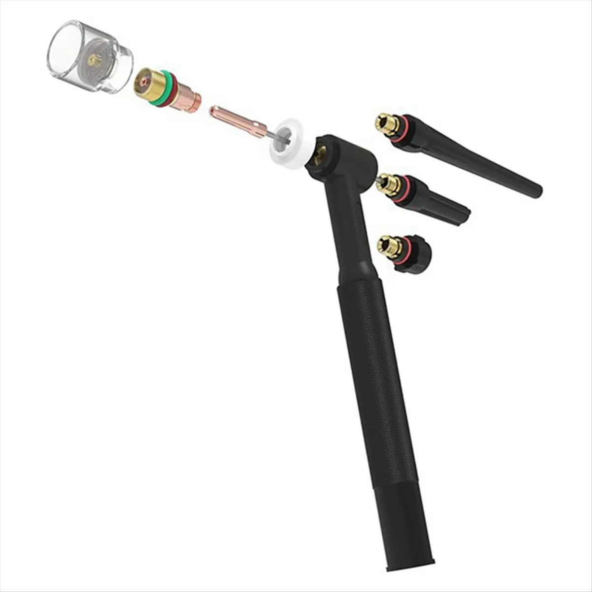 ABJY 87 قطعة TIG مجموعة ملحقات شعلة اللحام عدسة غاز قصيرة 12 طقم أكواب زجاجية لـ -17/18/26 #5