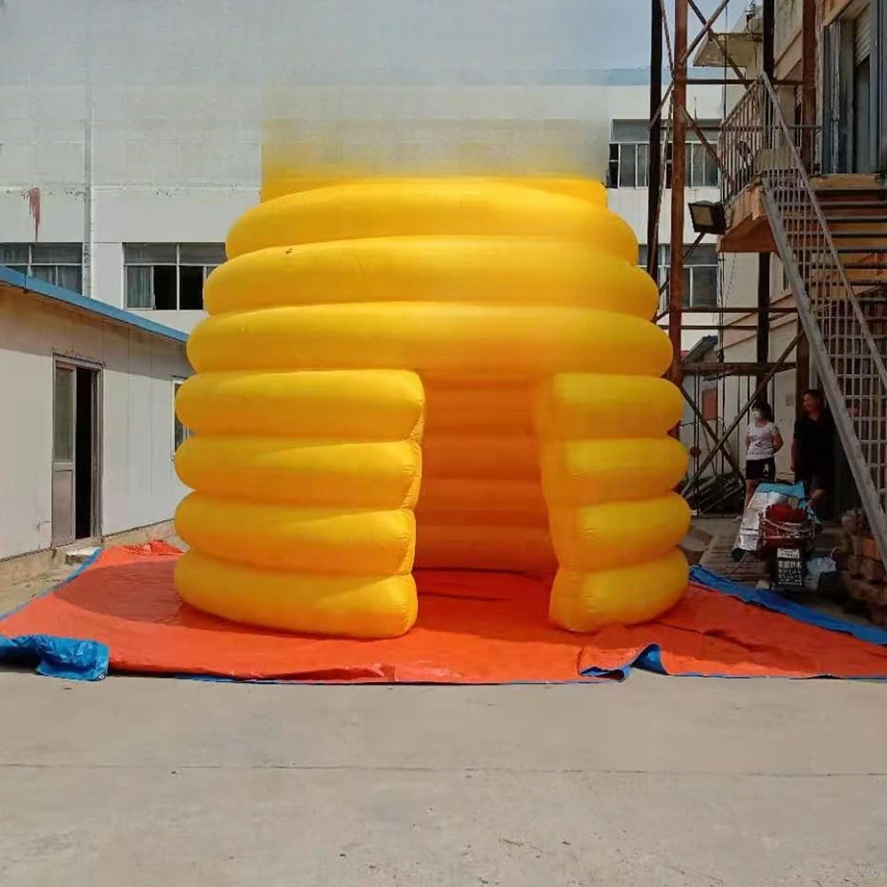 Custom Inflatable Beehive Structure with Logo and Light Emitting Diode for Advertising Display