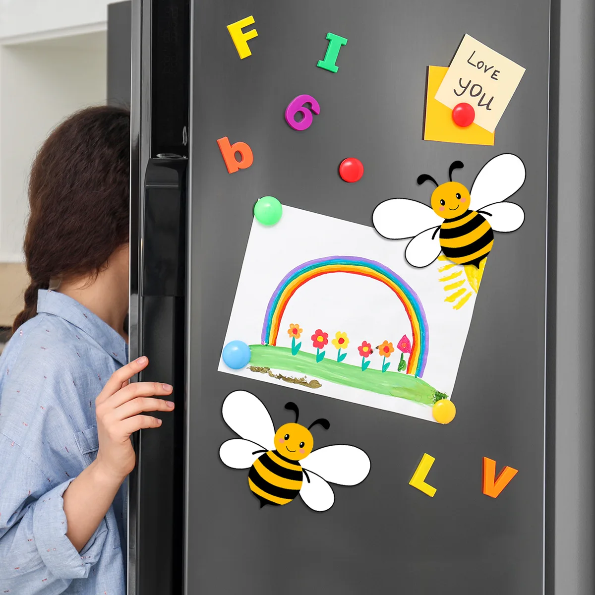 

Creative Cartoon Magnetic Sticker Home Refrigerator Sticker Computer Decorative Sticker