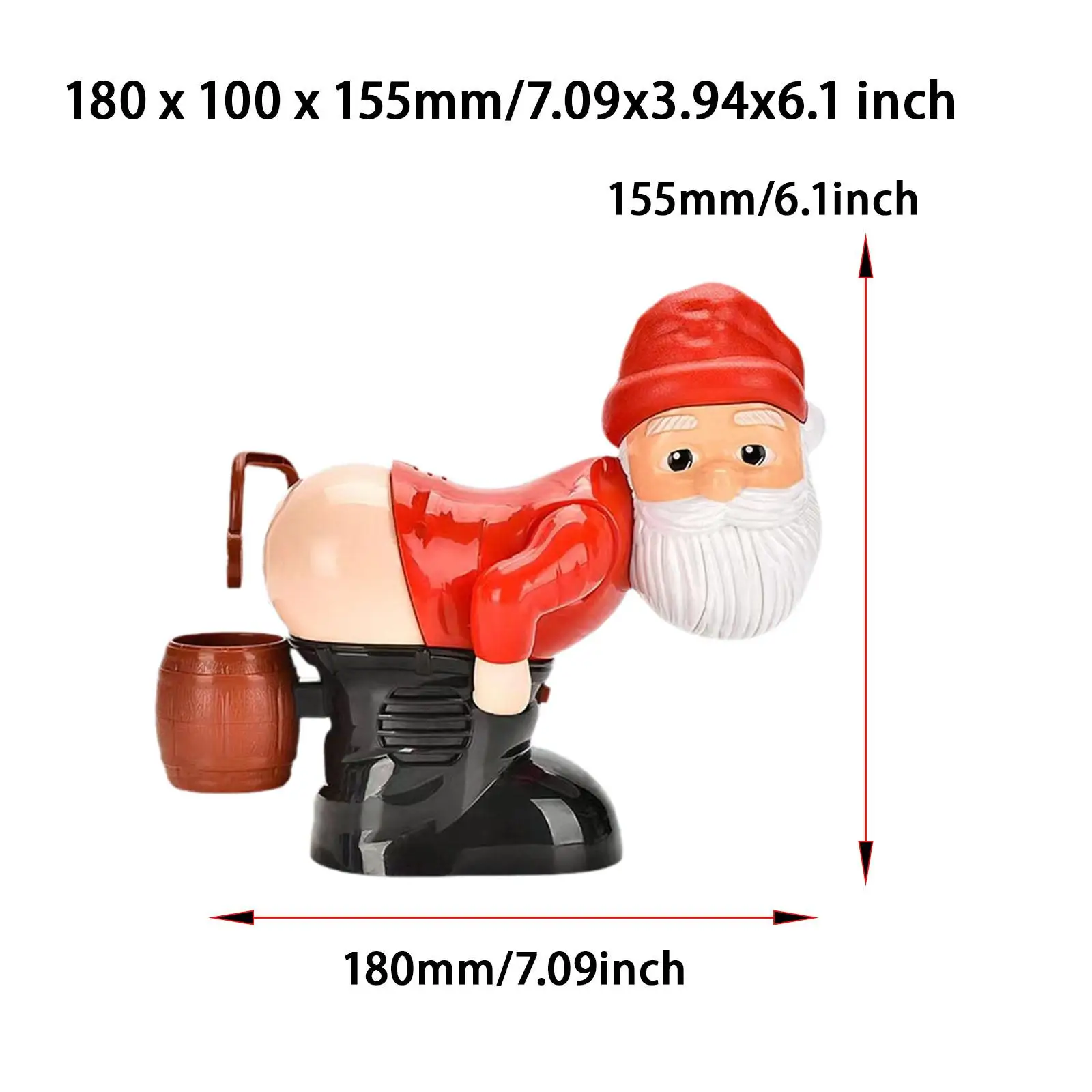 Elektrisches Santa-Po-Blasengebläse für Kinder im Alter von 3, 4, 5, 6, 7, 8 Jahren