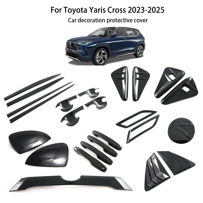 

For Toyota Yaris Cross 2023-2025 Rearview Mirror Cover Door Handle Trim Body Anti Collision Decorative Strip Exterior Accessorie