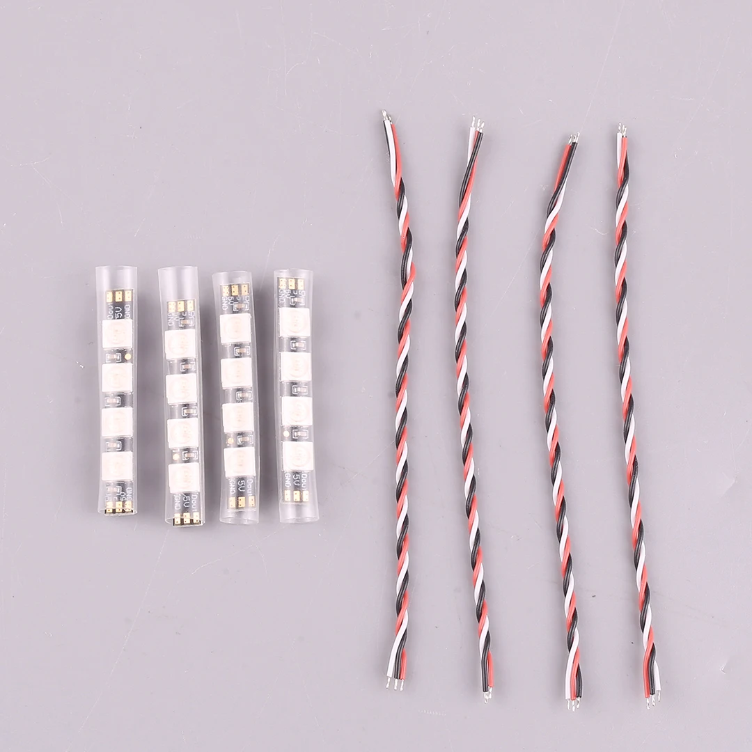 4PCS PandaRC LED Controller LED0539 FPV RGB LED Strip 5V Programmable Control Module for RC Drone F3/F4 FC with 4 Lamp Beads