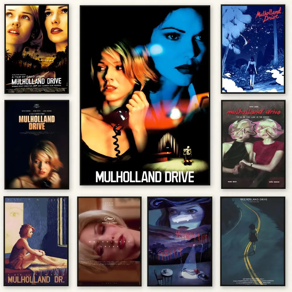 Surreal movie Mulholland Drive Poster Frameless Peel-and-Stick Removable Wall Art Print