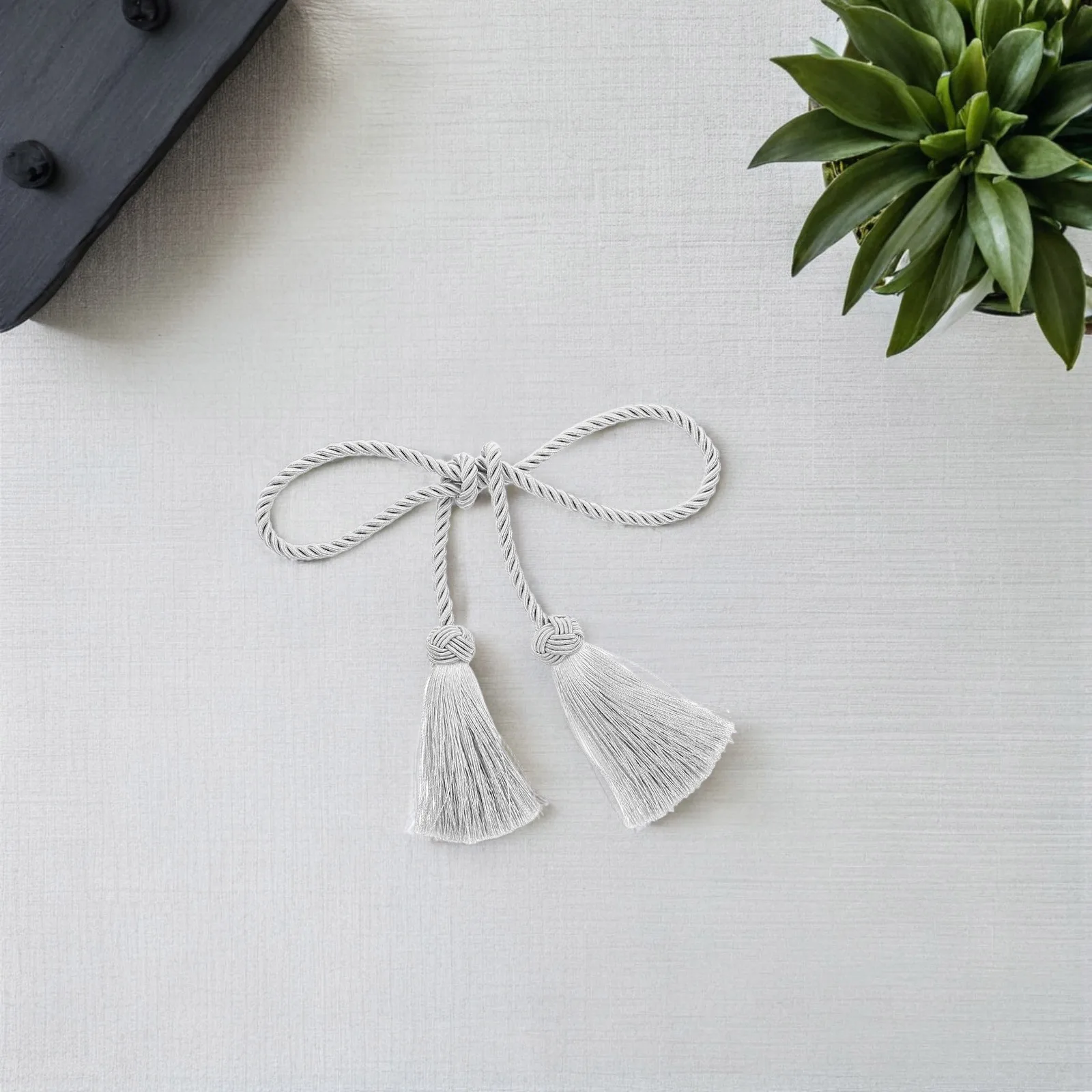 

1Pair Curtain Tiebacks Tassel Rope Decorative Drapery Holdbacks Braided Curtain Bands for Sheer Drapes Living Room Bedroom