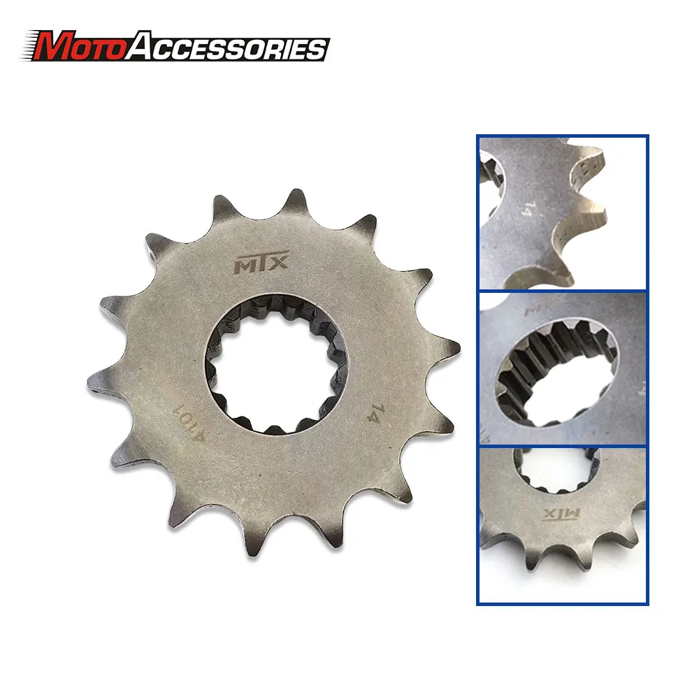 For Suzuki DRZ125 18NC Front Engine Sprocket Motorcycles Chain Sprocket Dirt Pit Bike Motorcycle Accessories