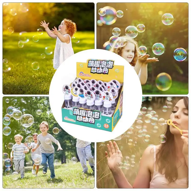 Varitas de burbujas para niños, 24 piezas, varitas sopladoras de burbujas exteriores para niños, rellenos de fiesta al aire libre para diversión, playa, patio trasero, césped, natación