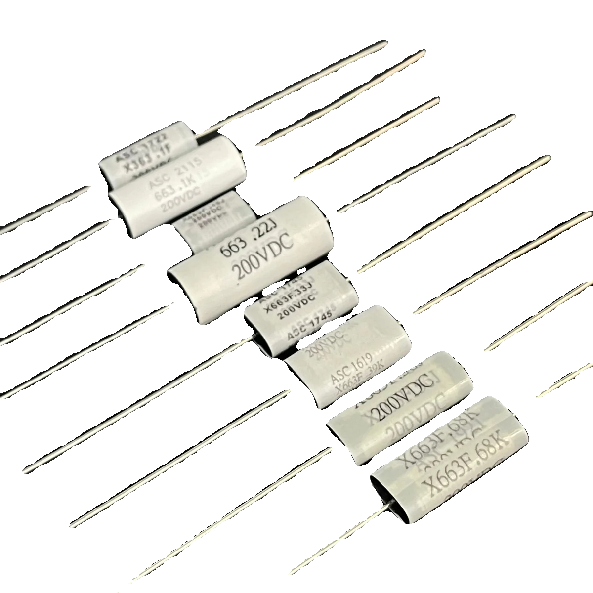 ASC 0.1UF 0.15UF 0.22UF 0.33UF 0.39UF 0.56UF 0.68UF 200V 1pcs price Audio coupling capacitor 1pcs price