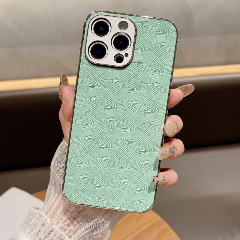 

High End Made of Plain Leather Suitable Phone Case IPhone16 15 14 13 1211ProMax with Lens Protection Filmanti Drop and Anti-wear